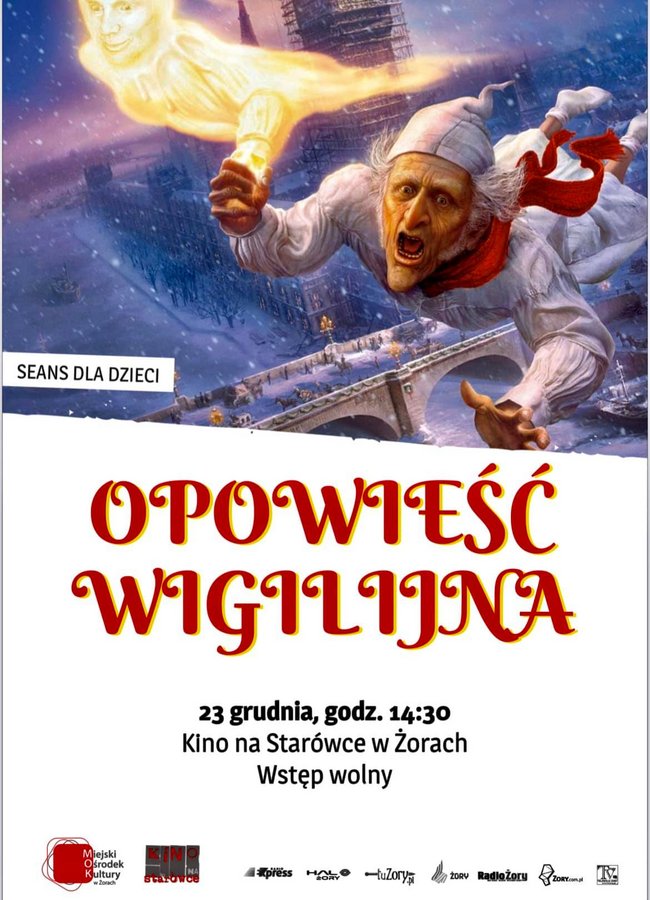 Bezpłatny seans kinowy dla dzieci "Opowieść wigilijna"