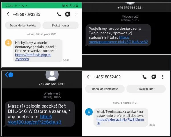 Uwaga na SMS-y dotyczące przesyłek!