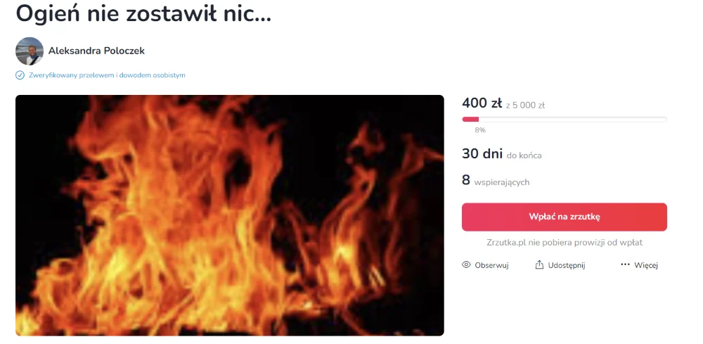 Trwa zbiórka dla rodziny, która straciła dach nad głową!