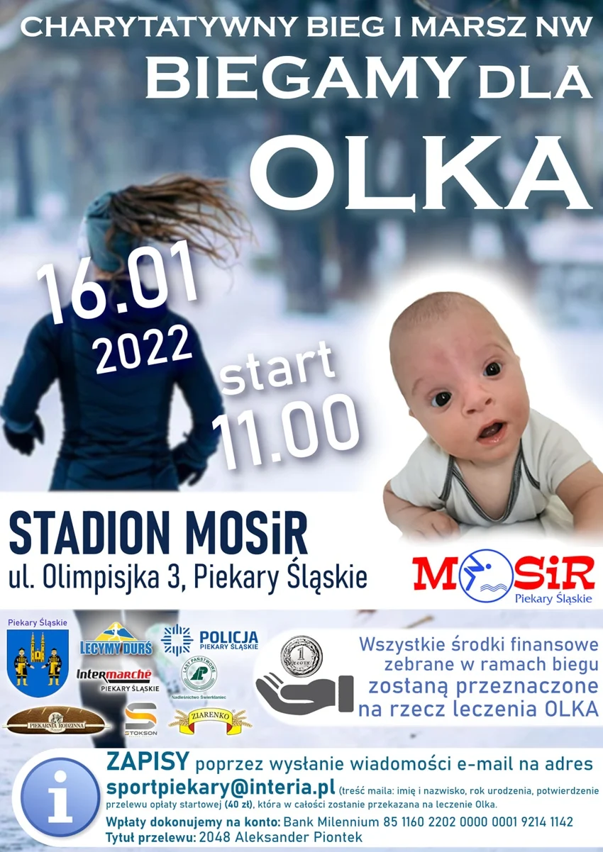 "Biegamy dla Olka". Zapisy trwają