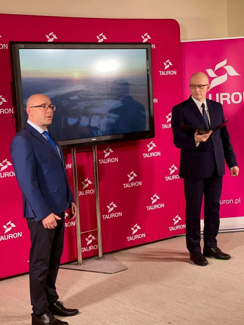Konferencja prasowa dot. budowy w Mysłowicach największej w Polsce farmy fotowoltaicznej