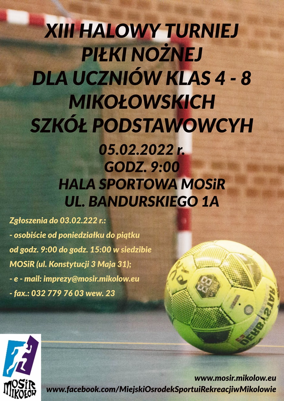 XIII Halowy Turniej Piłki Nożnej dla uczniów szkół podstawowych