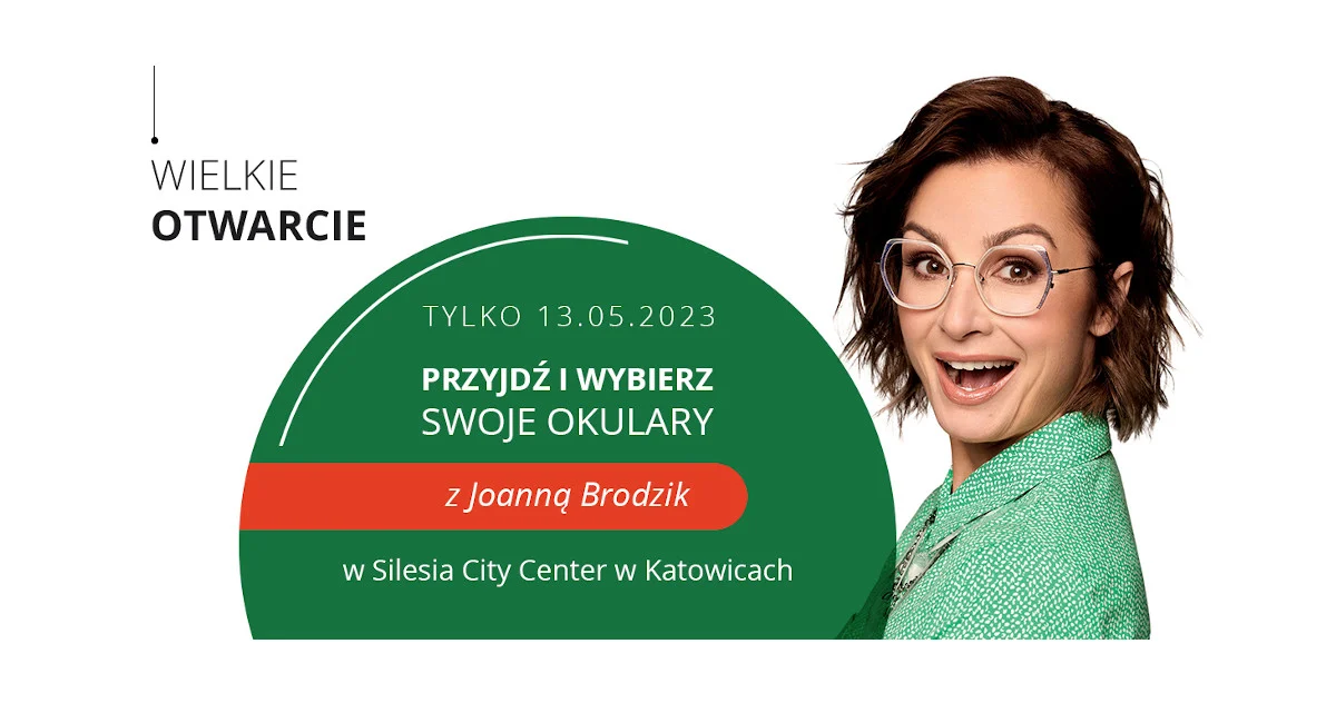 Joanna Brodzik w roli eksperta mody i stylu w KODANO Optyk!
