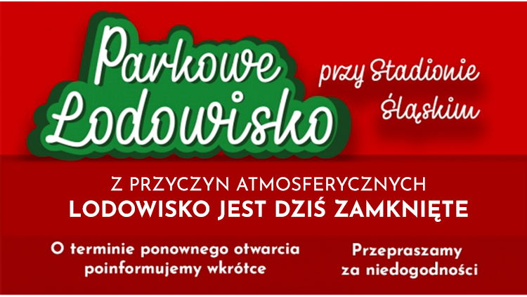 Lodowisko w Parku Śląskim nieczynne!