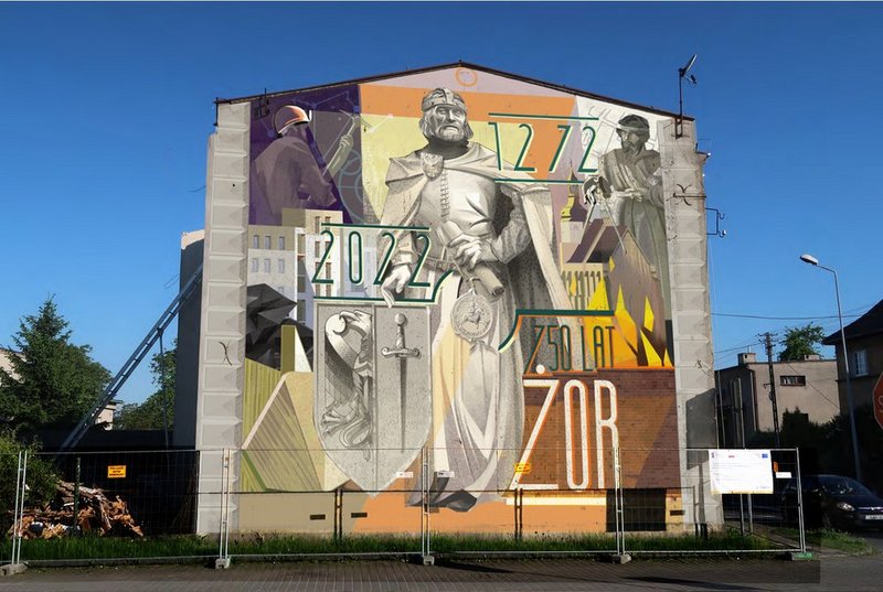 Mural uświetni obchody 750. urodzin Miasta Żory! [WIZUALIZACJE]