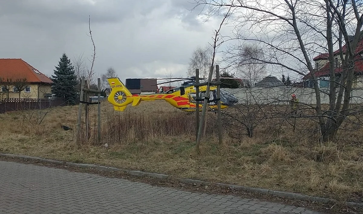 Ruda Śląska: Interwencja śmigłowca LPR przy ulicy Rybnickiej