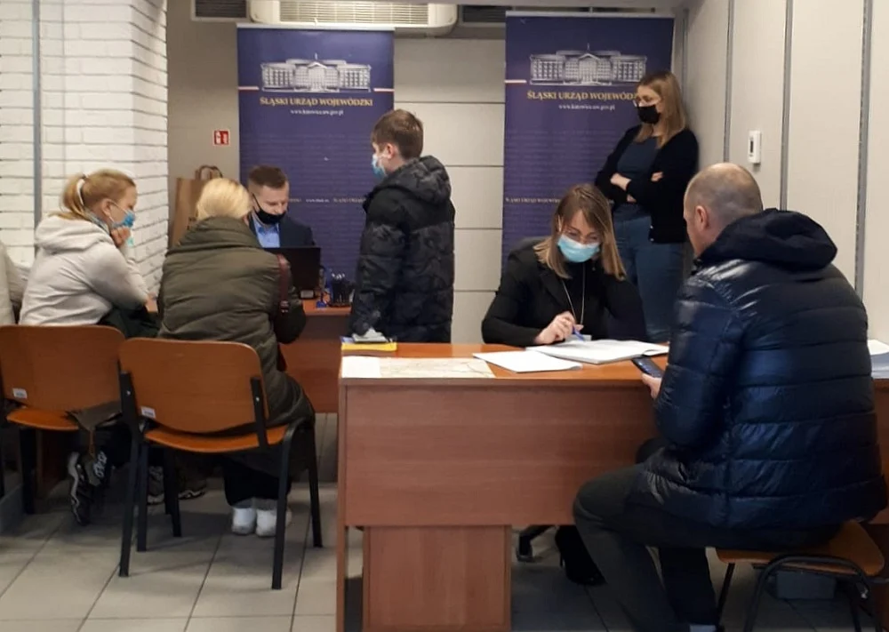 Punkt recepcyjny dla obywateli Ukrainy w Katowicach