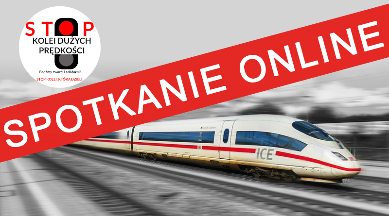Informacja dotycząca spotkania online ws. kolei dużych prędkości