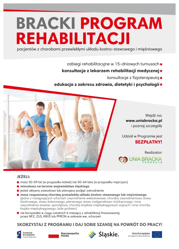 Bezpłatna rehabilitacja dla osób w wieku 50-64
