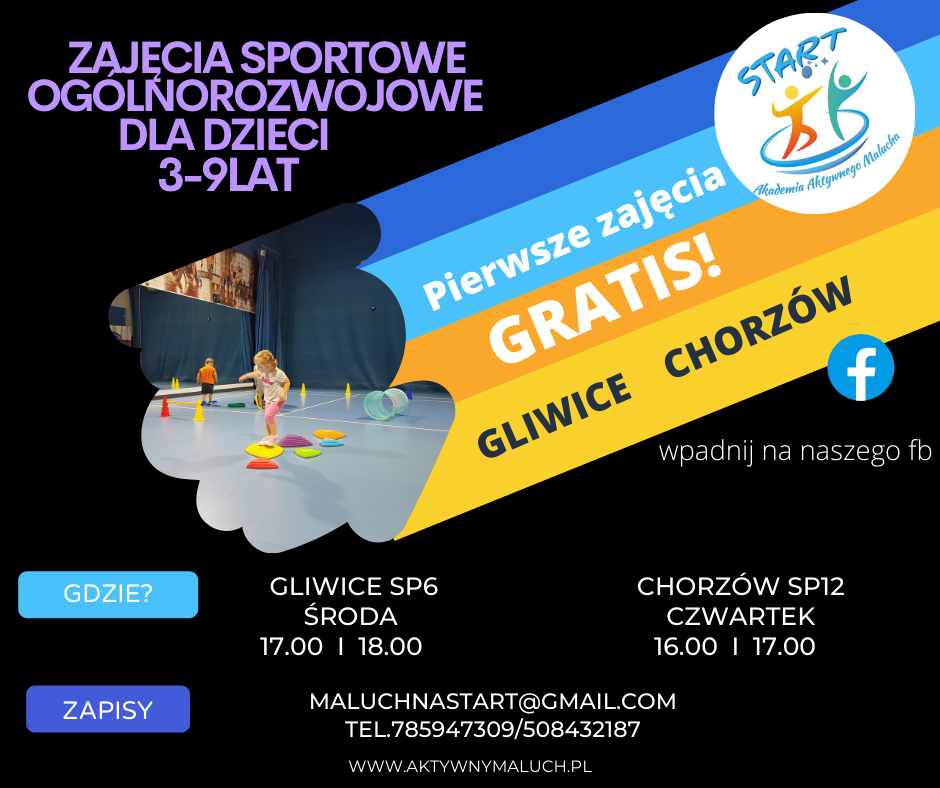 Akademia Aktywnego Malucha Start – w Gliwicach od marca – nabór trwa!