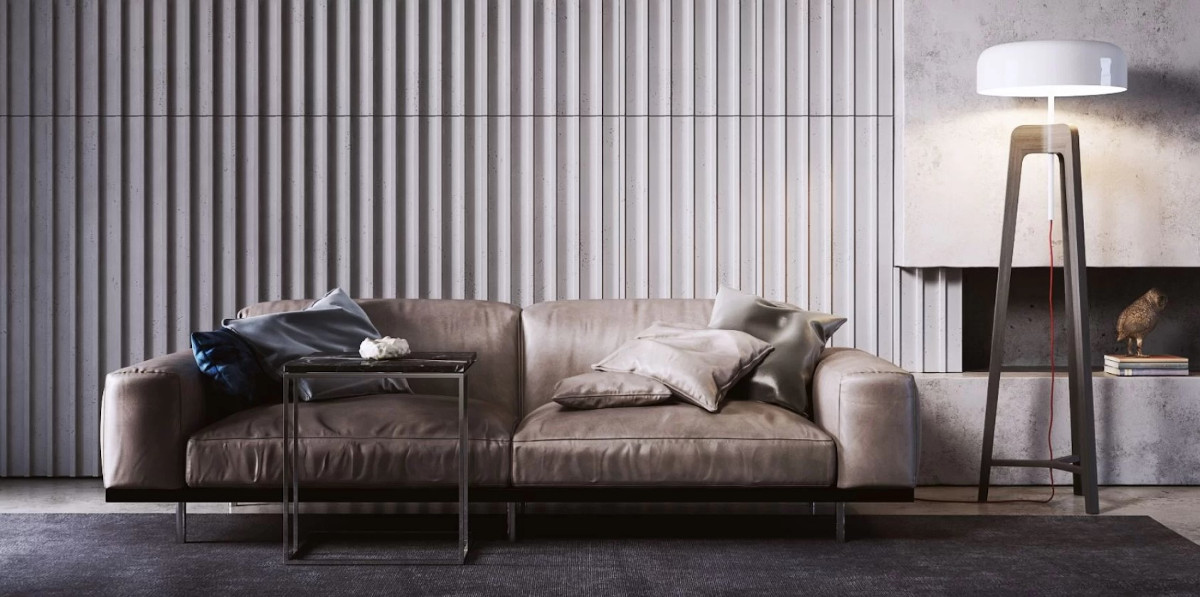 Aranżacje z wykorzystaniem betonu architektonicznego. Lamele ścienne to obecny hit dekorac