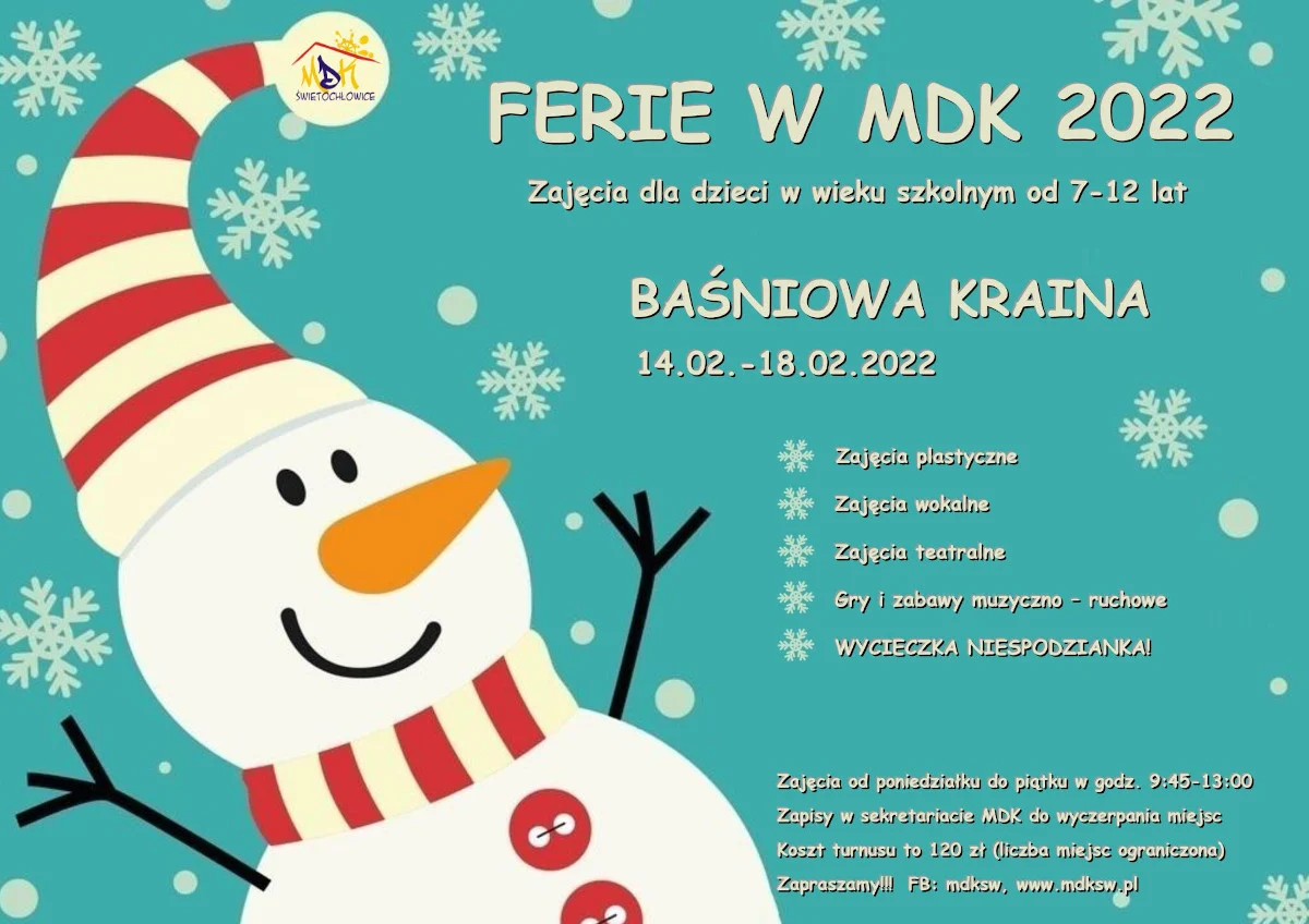 Ferie zimowe 2022 z MDK
