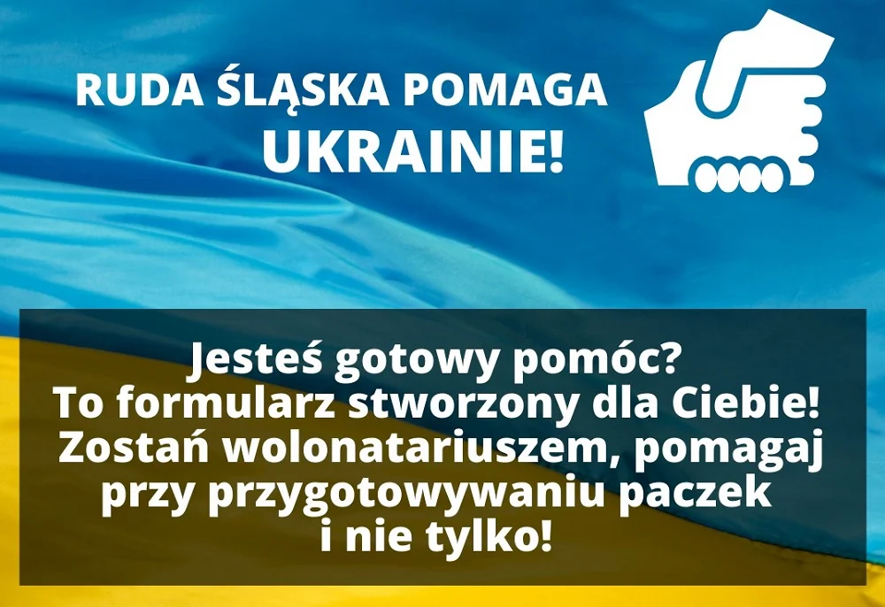 Ruda Śląska: Pomoc dla Ukrainy. Zostań wolontariuszem