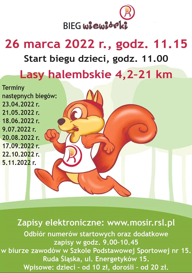 Wraca Bieg Wiewiórki! Pierwszy już 26 marca