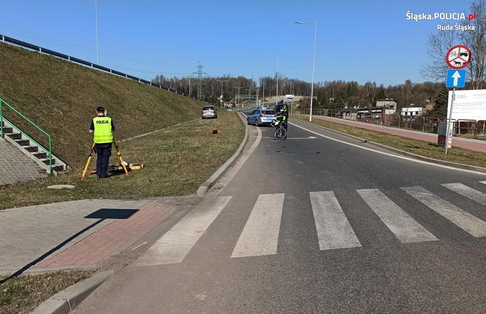 Bielszowice: Rowerzystka w ciężkim stanie trafiła do szpitala po potrąceniu