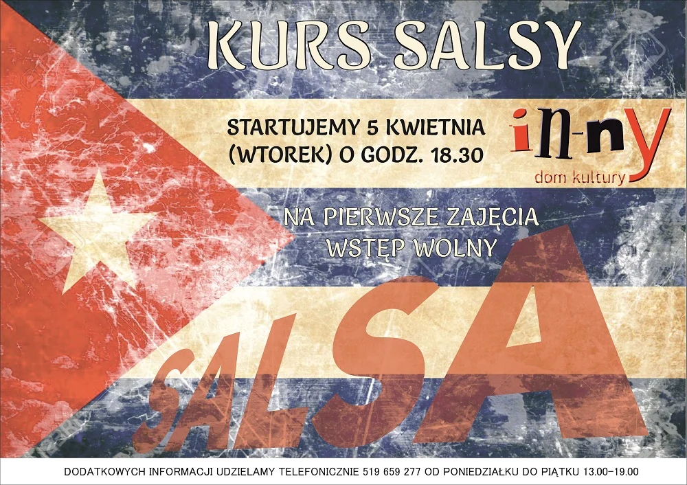 Dom Kultury In-nY zaprasza na kurs salsy w Rudzie śląskiej