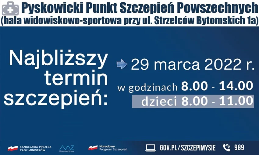 Kolejna szansa na zaszczepienie 29 marca