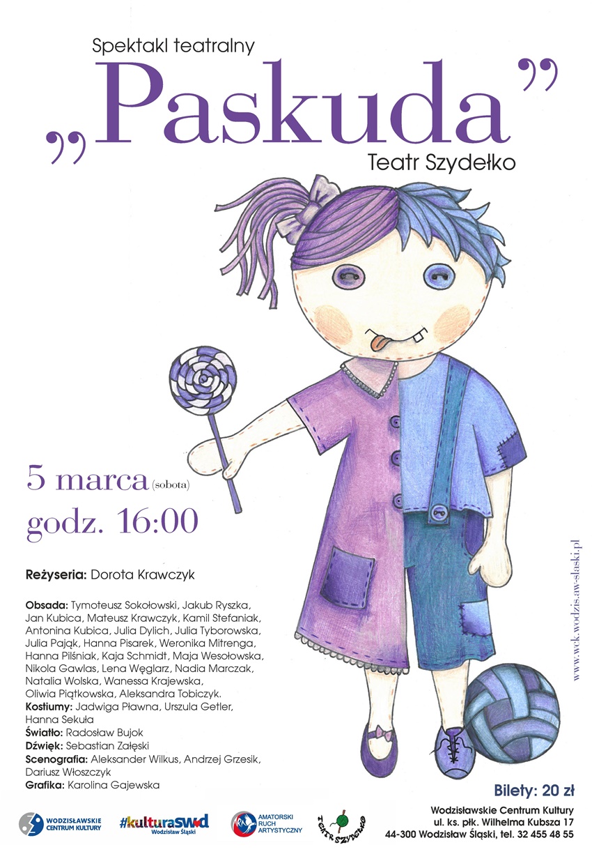 Premiera spektaklu dla dzieci "Paskuda" Teatru Szydełko