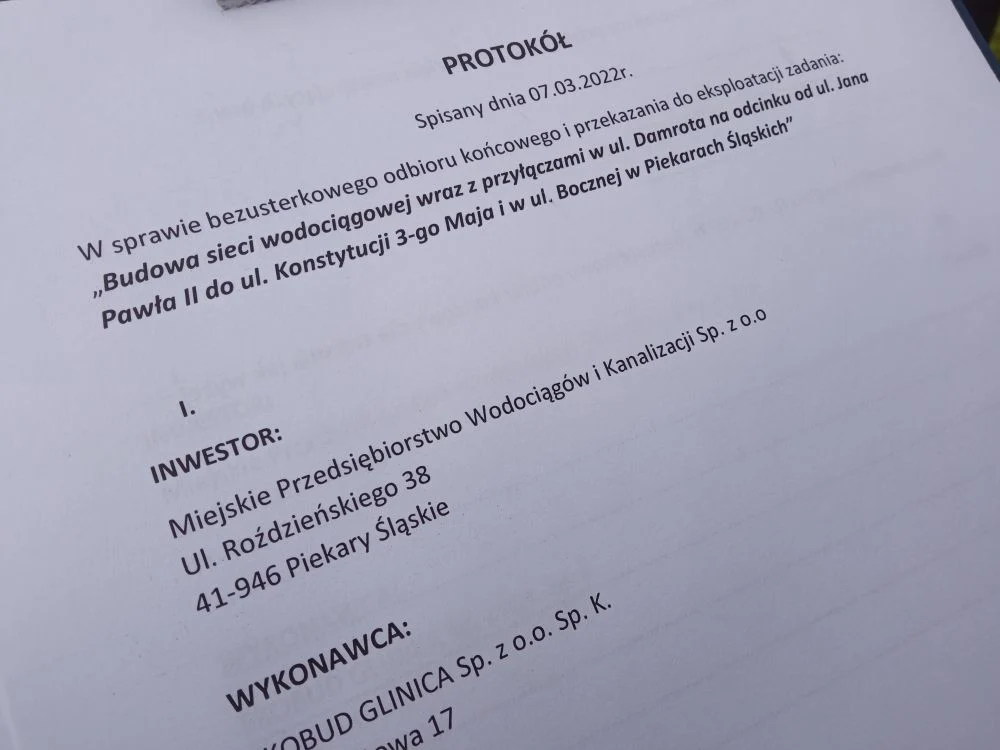 MPWiK zakończył dwie inwestycje