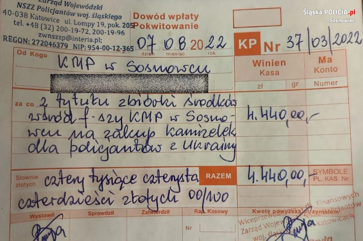 Sosnowieccy policjanci wsparli swoich ukraińskich kolegów