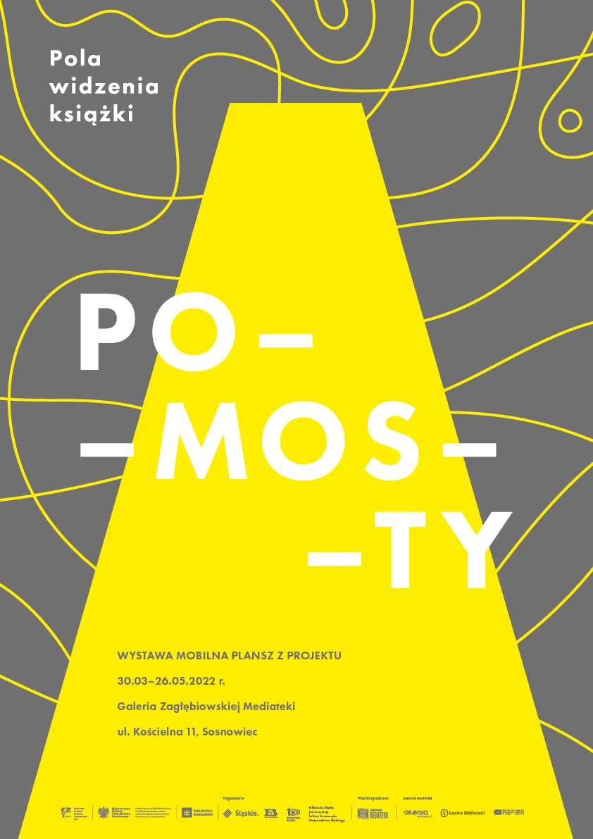 Wystawa mobilna plansz z projektu "Pola widzenia książki – pomosty"