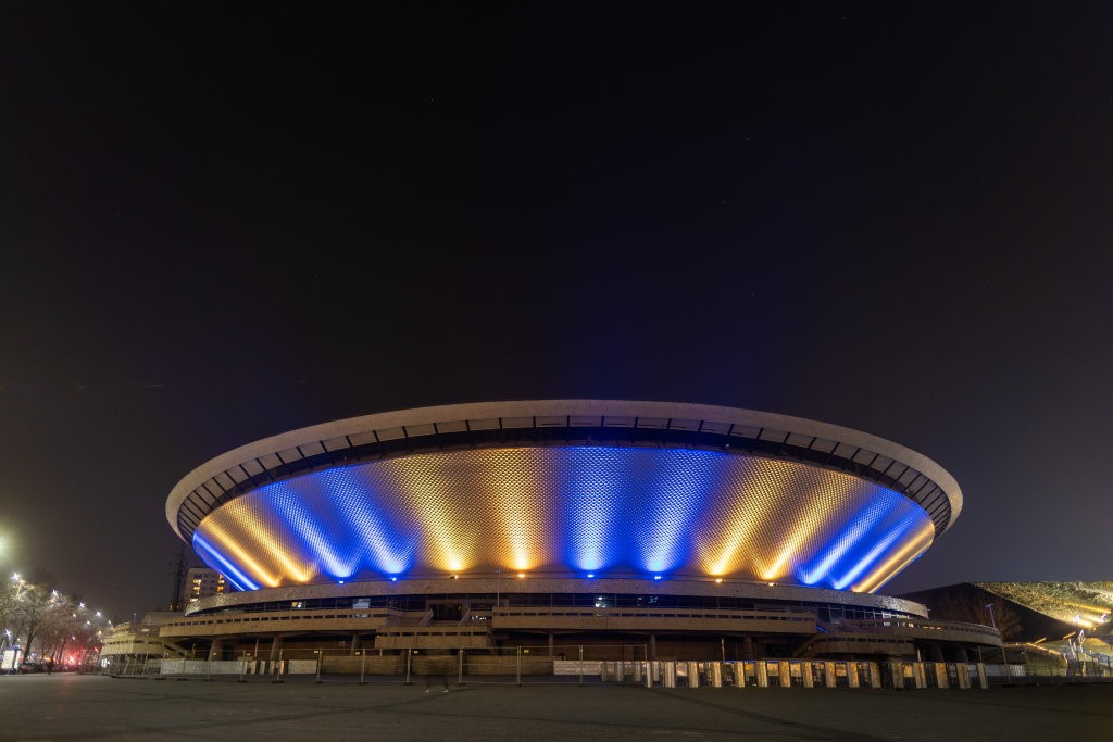 Katowicki Spodek solidaryzuje się z Ukrainą. W południe usłyszymy ukraiński hymn