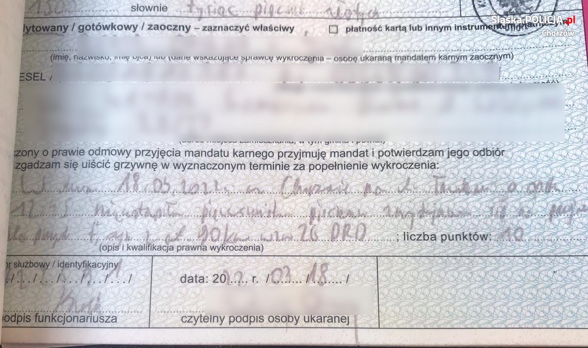 Wysoki mandat dla 45-letniej kierującej, która nie ustąpiła pierwszeństwa pieszemu