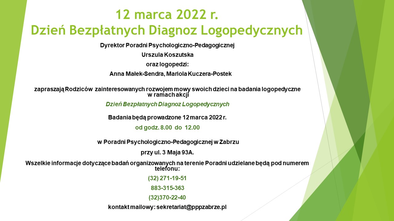 Dzień Bezpłatnych Diagnoz Logopedycznych
