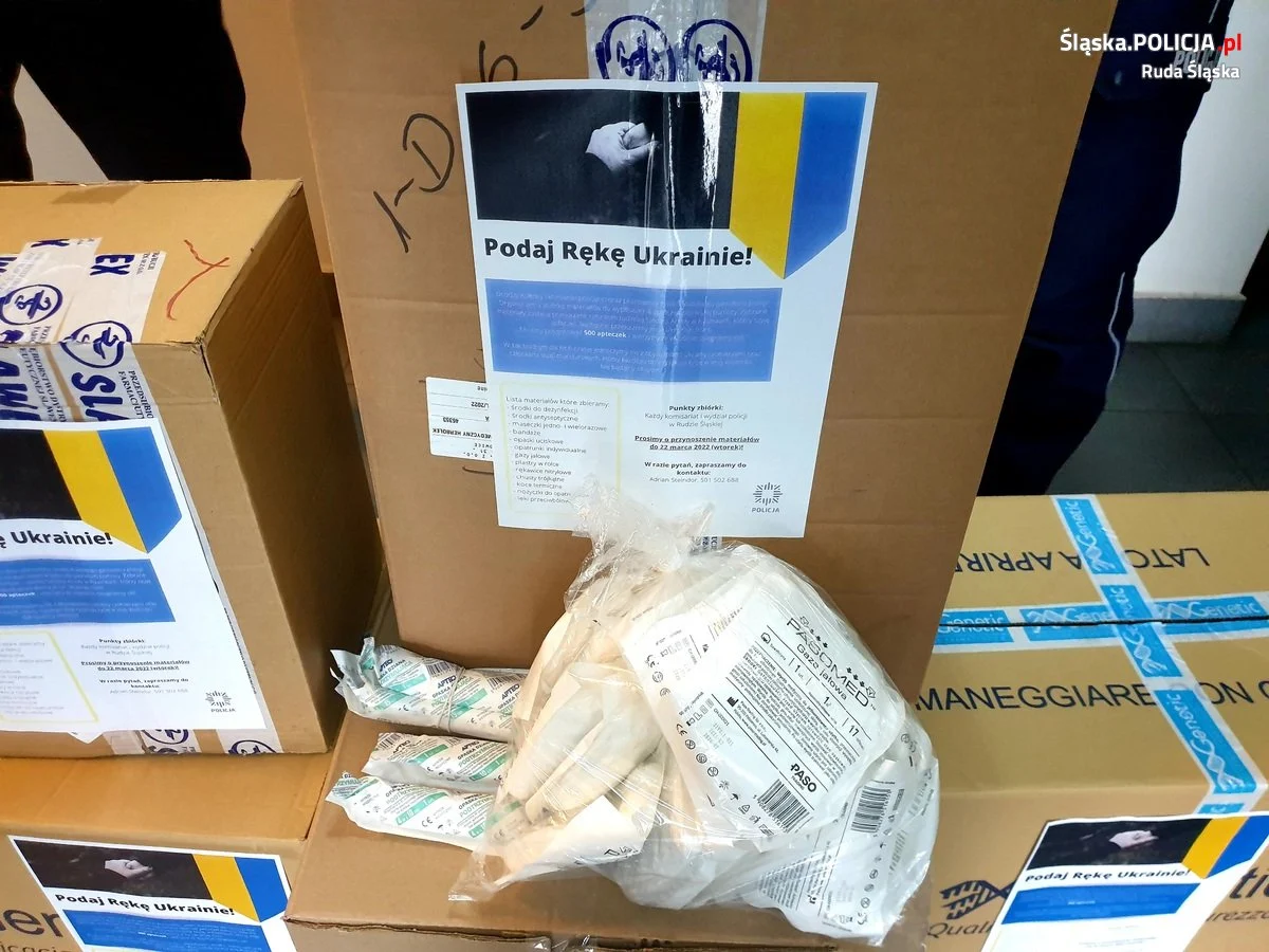 Policjanci i pracownicy cywilni z Rudy Śląskiej z pomocą dla walczących o wolność Ukrainy