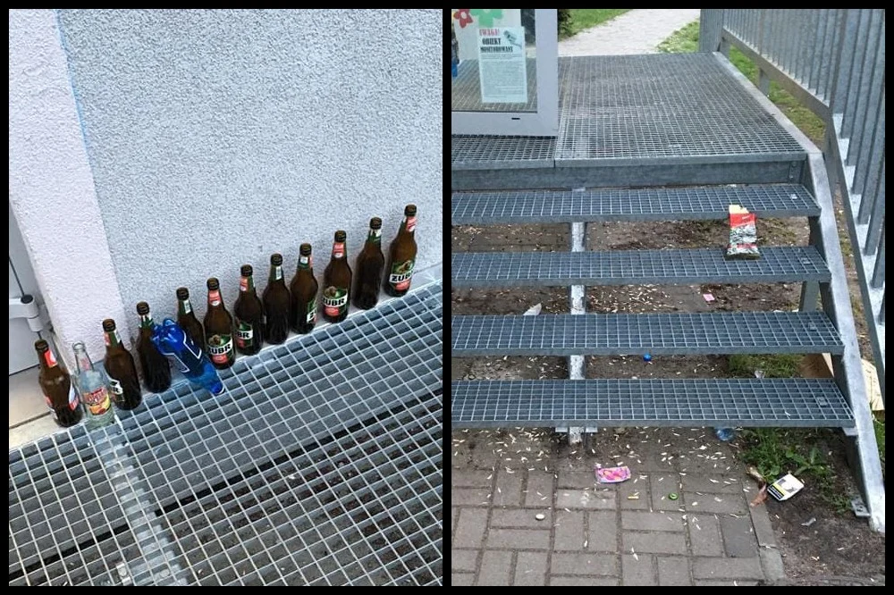 Młodzież imprezuje przy wejściu do oddziału przedszkolnego. Szkoła kwituje: „Wstyd”