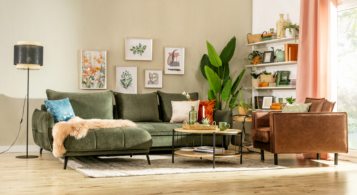 Narożniki do salonu w stylu modern rustic - jakie będą odpowiednie?