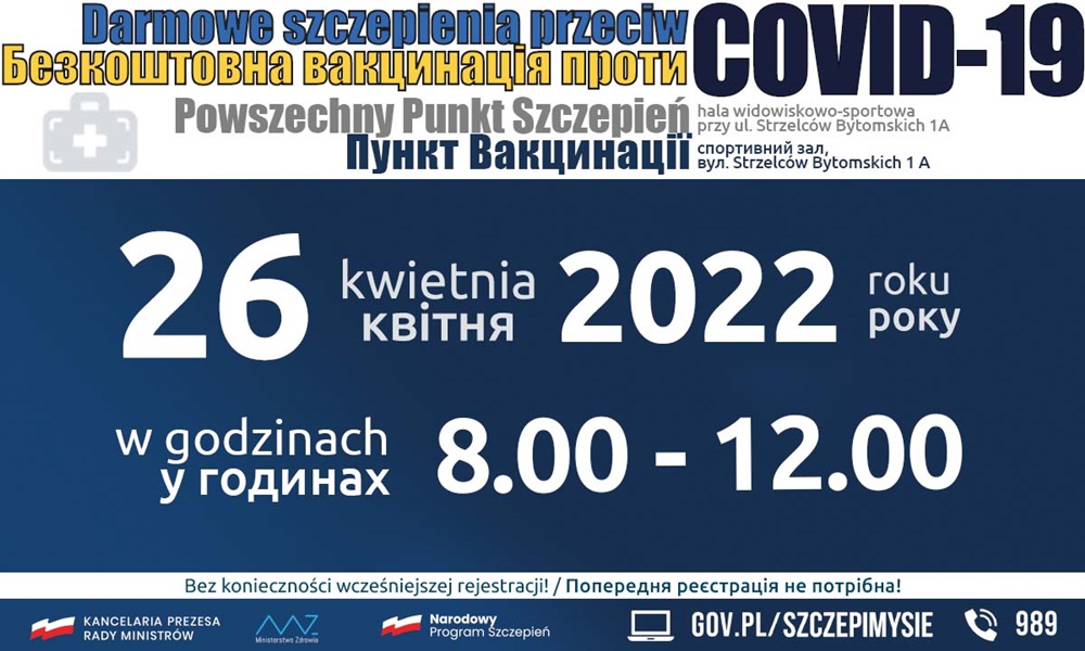 Kolejna szansa na zaszczepienie 26 kwietnia