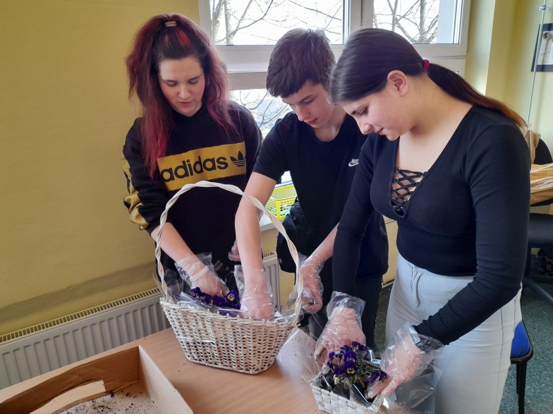 Kwiaty dla mieszkańców DPS