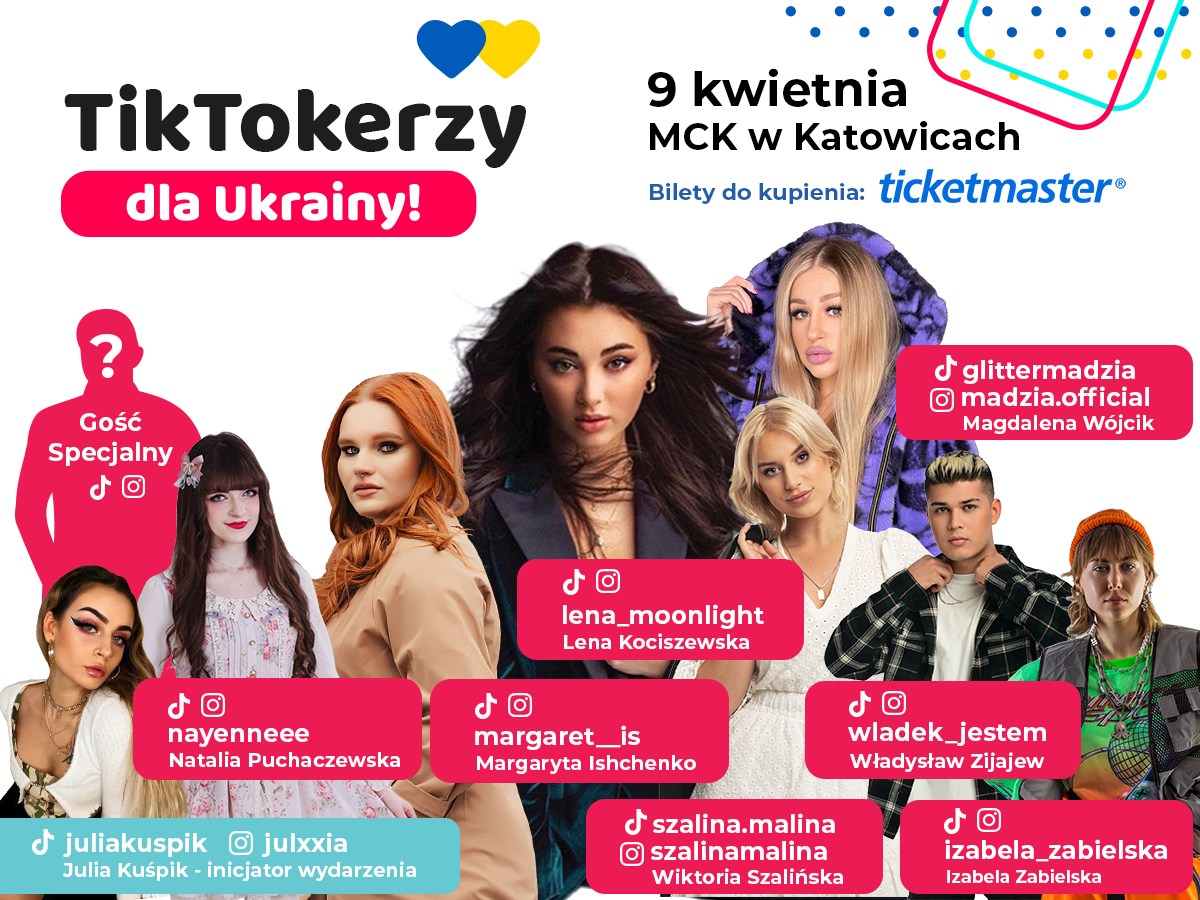 TikTokerzy dla Ukrainy – po raz pierwszy w katowickim MCK