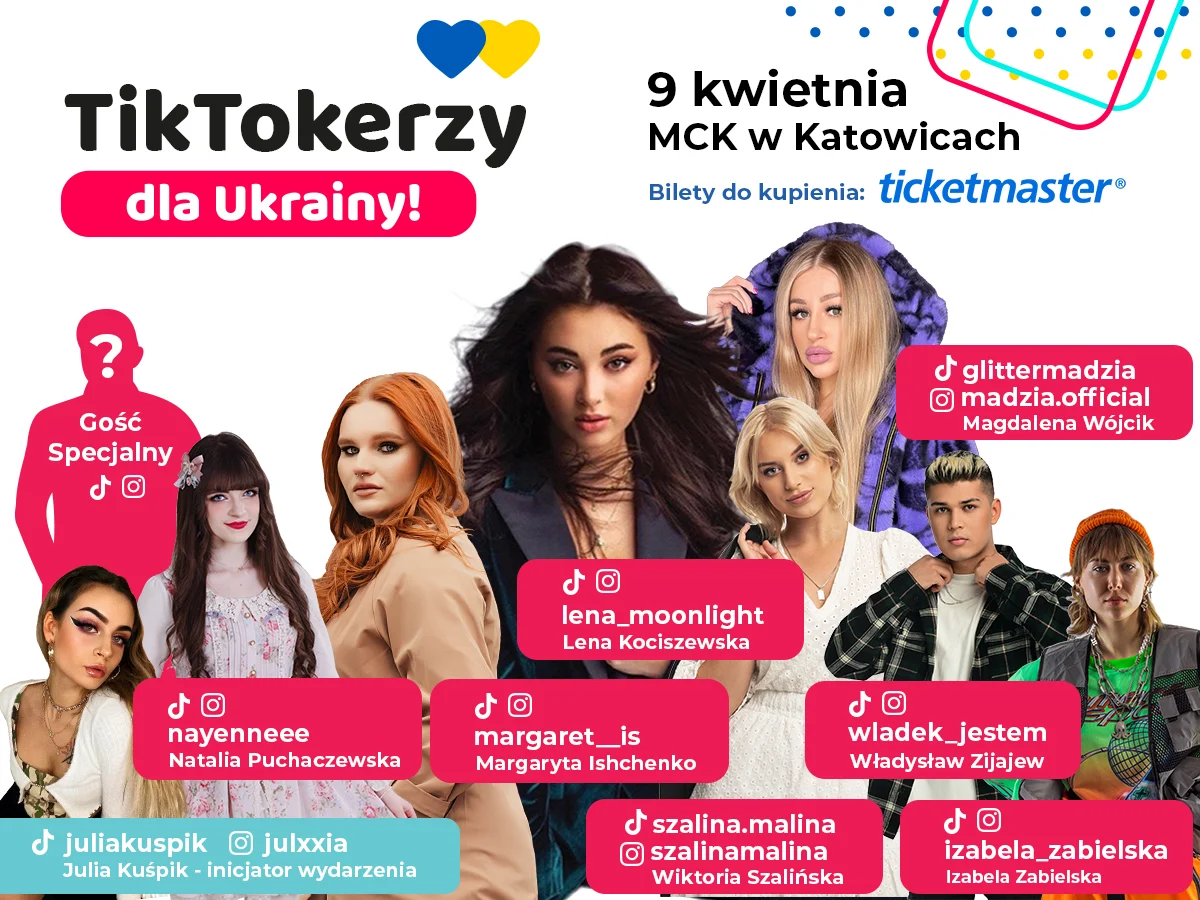 TikTokerzy dla Ukrainy – po raz pierwszy w katowickim MCK