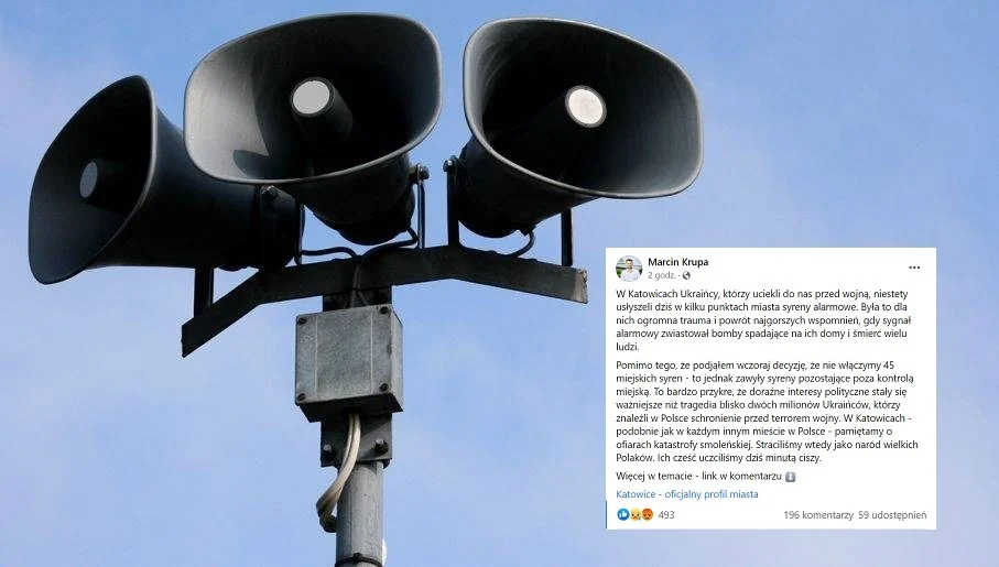 Katowice: Pomimo sprzeciwu. Syreny jednak zawyły