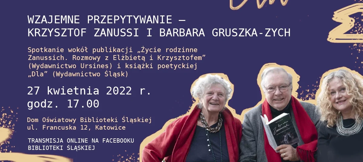 Spotkanie wokół publikacji "Życie rodzinne Zanussich. Rozmowy z Elżbietą i Krzysztofem"