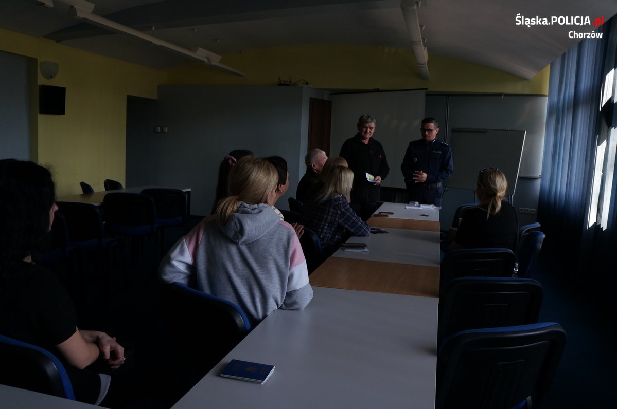 Chorzowski policjant z wizytą u obywateli Ukrainy