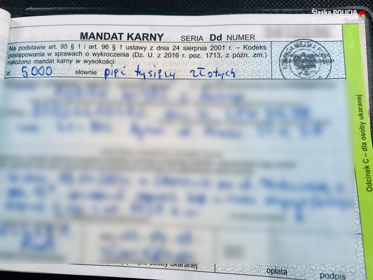 5 tys. zł grzywny za spowodowanie kolizji