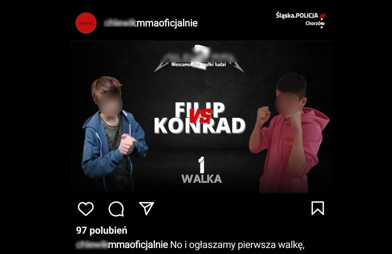 Chorzów: Policjanci nie dopuścili do nielegalnych walk nieletnich