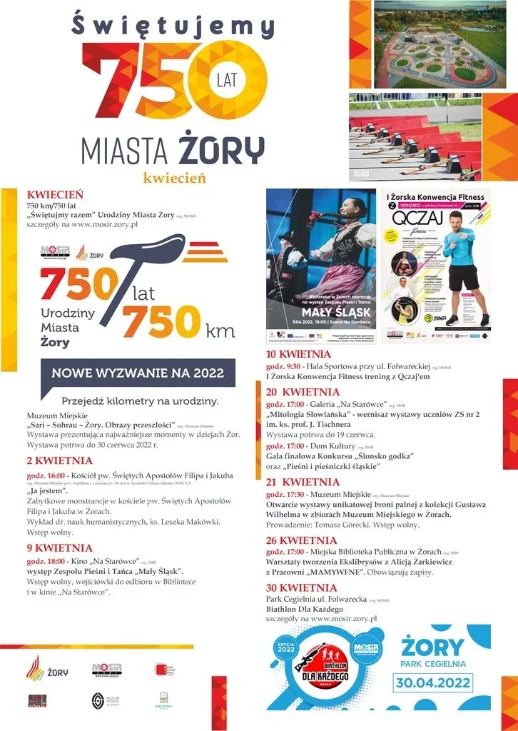 Kwietniowe atrakcje z okazji 750. Urodzin Miasta Żory!