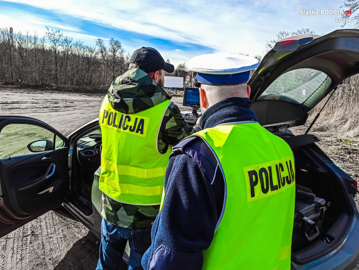 W Zabrzu prowadzono działania z wykorzystaniem drona