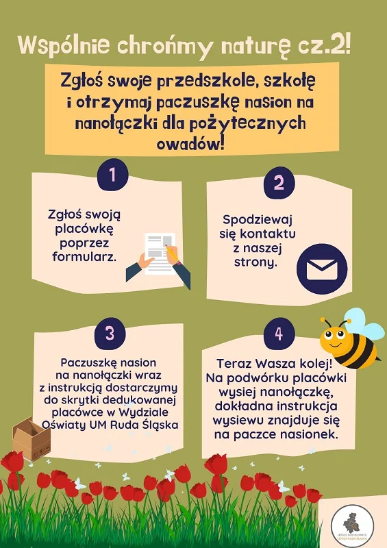 Ruda Śląska: Czy na terenach placówek oświatowych powstaną łąki kwiatowe?