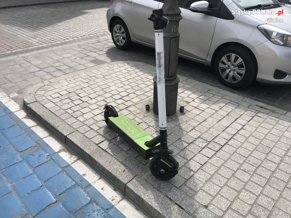 Przejażdżka hulajnogą zakończona w areszcie
