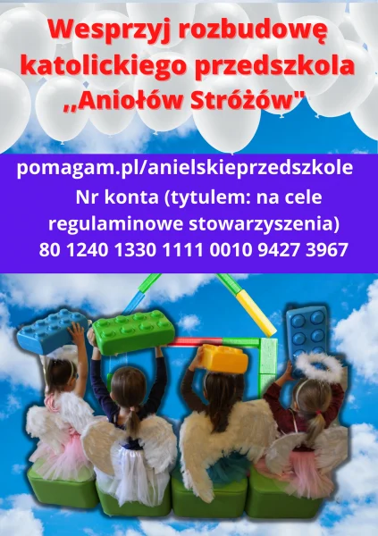 Przedszkole Aniołów Stróżów w Siemianowicach Śląskich prosi o pomoc