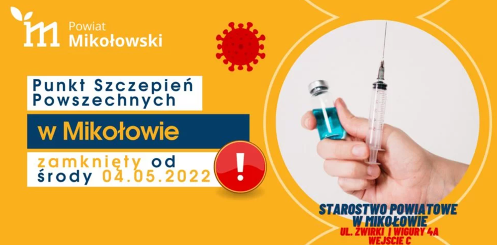 Zakończenie pracy Punktu Szczepień Powszechnych