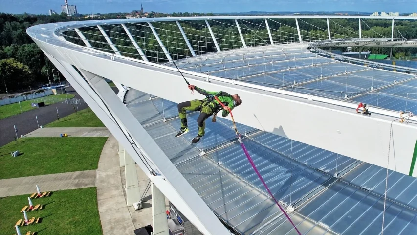 Na dachu Stadionu Śląskiego otwarto platformę do skoków