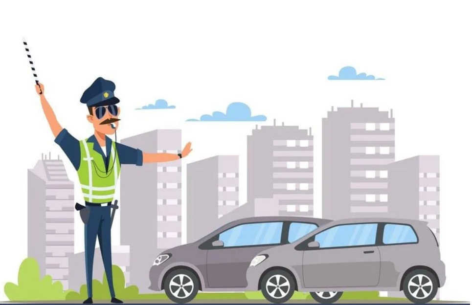 Ręczne kierowanie ruchem na skrzyżowaniu w Żorach