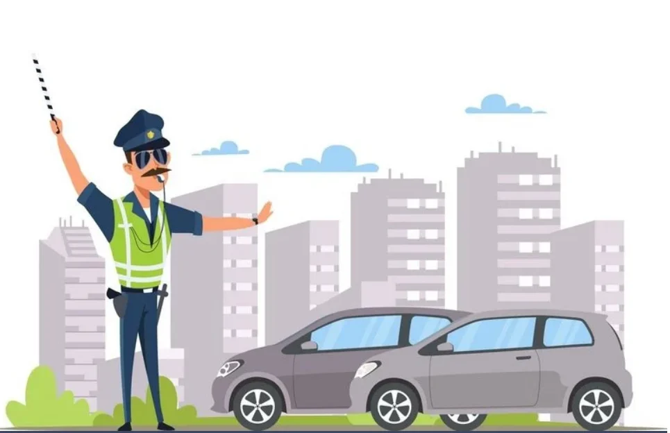 Ręczne kierowanie ruchem na skrzyżowaniu w Żorach