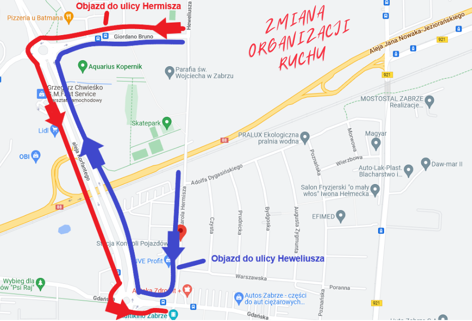 Zamknięcie wiaduktu w ciągu ul. Hermisza. Wyznaczono objazdy!